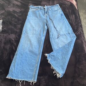 Calvin Klein Jeans Light Blue Flare with Distressed Hem